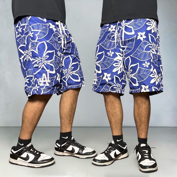 Mlb Genuine Merchandise Other - MLB Los Angeles Dodgers Floral Board Shorts Blue White Y2K Skater Size Medium